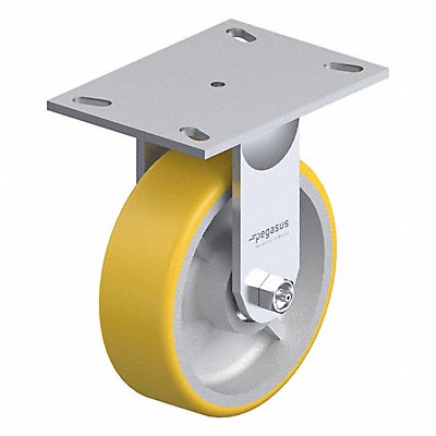 GRAINGER P21RUY040K16 Plate Caster Rigid Polyurethane 5 5/8 H