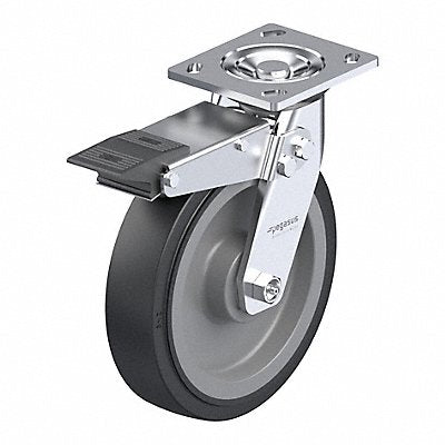 GRAINGER P21SUP080R14TB Plate Caster Swivel Polyurethane 9 1/2 H