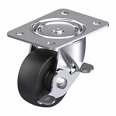 GRAINGER P2SR025GPSB Plate Caster Swivel Rubber 3 1/4 H