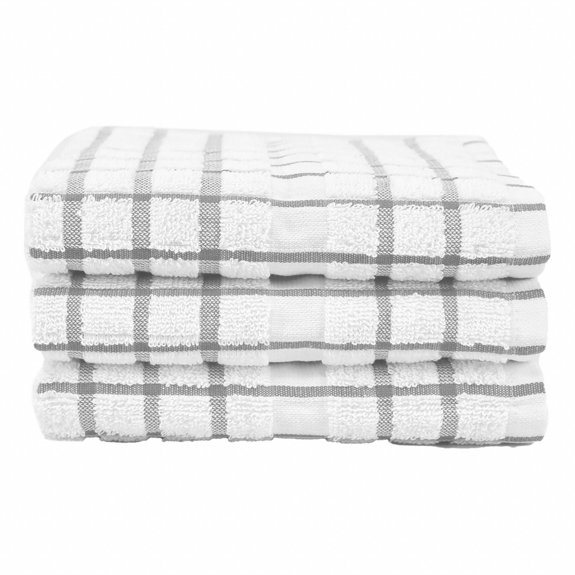 MARTEX 1C41657 Kitchen Towel Grey-White Check PK 144
