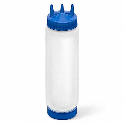 VOLLRATH 33242134444 Squeeze Bottle Blue/Clear Polyethylene