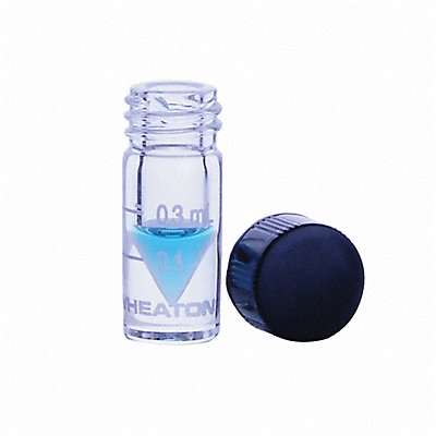 WHEATON W986273NG Vial with Cap 0.3 mL 13 mm Dia PK12