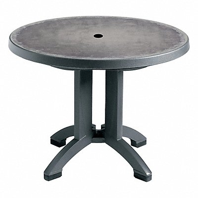 GROSFILLEX US921002 Aquaba 38 Round Table Charcoal