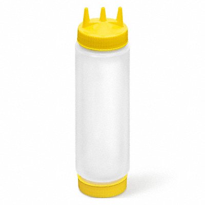 VOLLRATH 33242130808 Squeeze Bottle Clear/Yellow Polyethylene