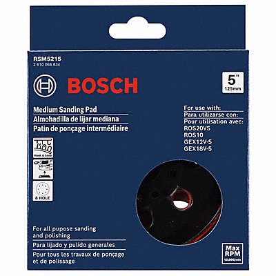 BOSCH RSM5215 Multi-Hole Sanding Pad Rubber Black 5