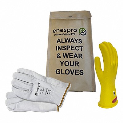 NATIONAL SAFETY APPAREL KITGC0Y10NR Class 0 Glove KIT Yellow 10 Glove Size