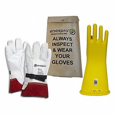 NATIONAL SAFETY APPAREL KITGC2Y09NR Class 2 Glove KIT Yellow 9 Glove Size