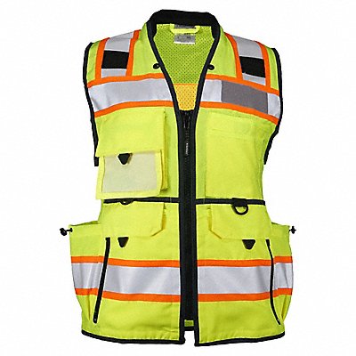 KISHIGO 1824S High-Visibility Vest Black/Lime Women S