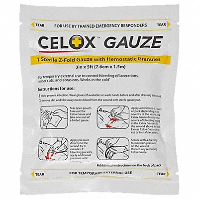 CELOX MSFG08838181 Gauze Roll Beige 5 ft 3 W