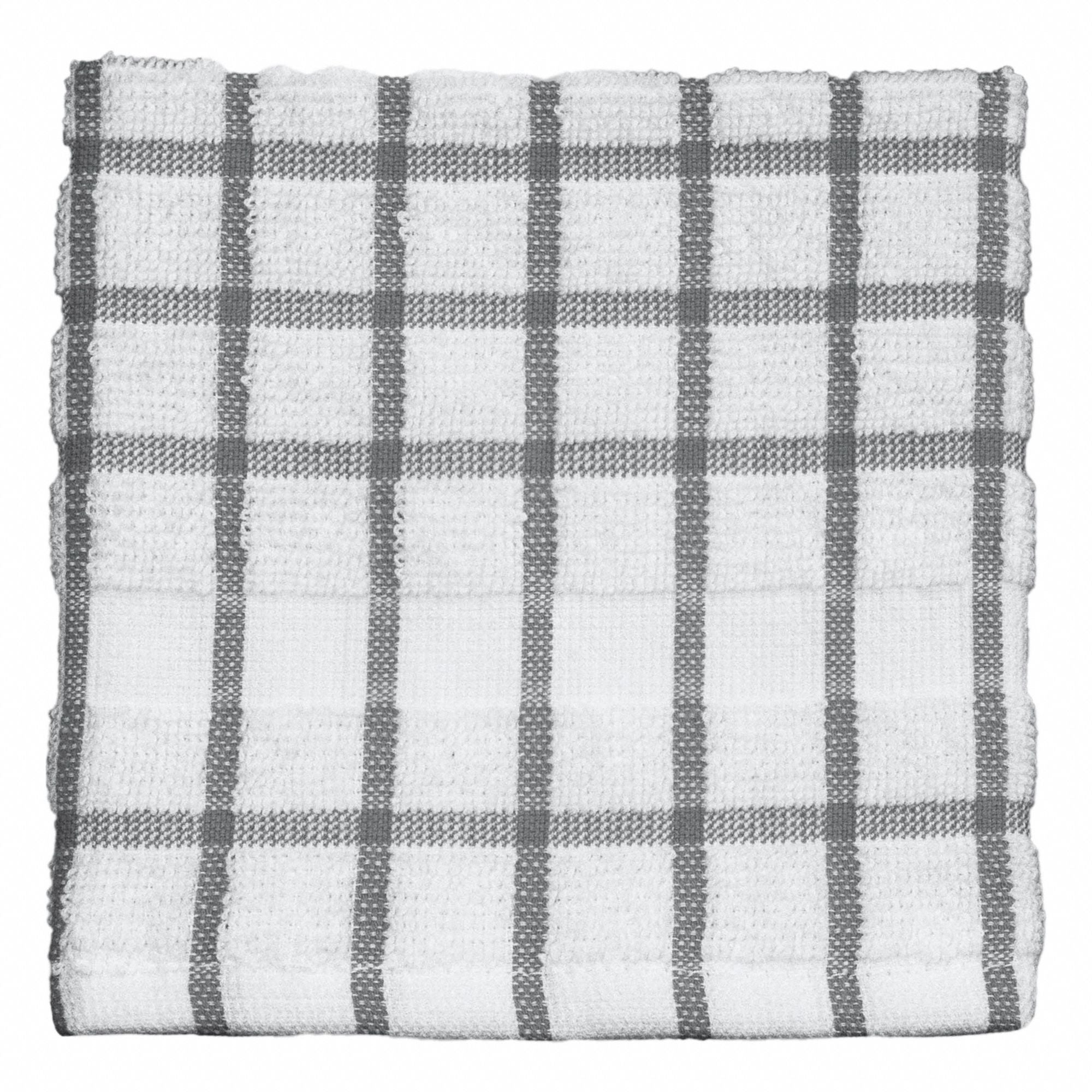 MARTEX 1C41664 Dish Cloth Grey-White Check PK 288